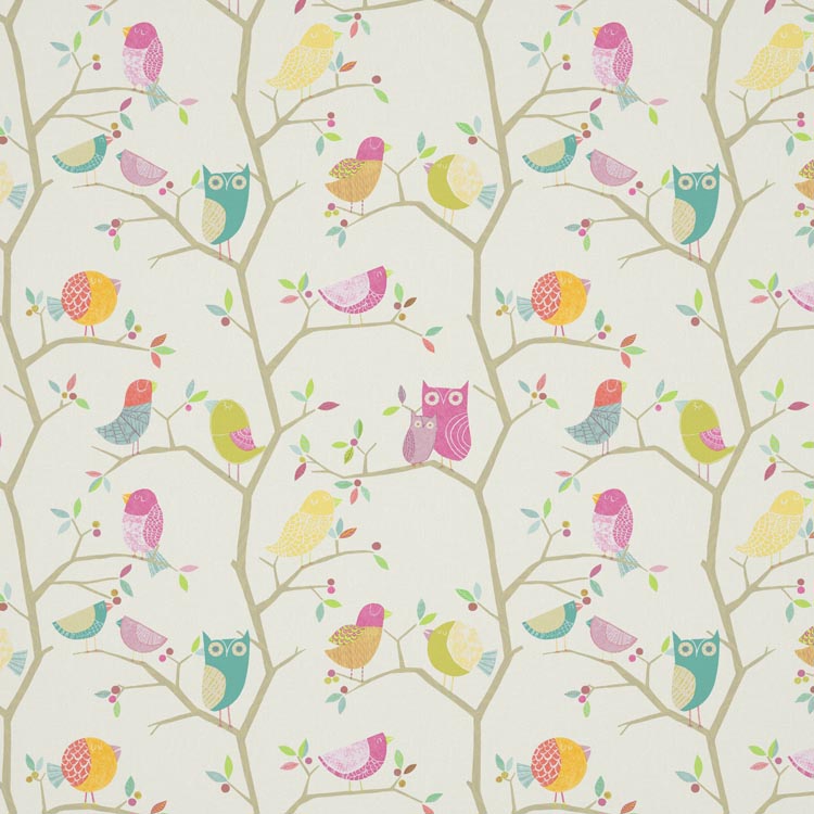 harlequin,what a hoot,book of little treasures,pink / aquamarine / lime / natural,made to measure curtains,made to measure blinds,curtains online,blinds online,blackout curtains,blackout blinds,fabric shop,bespoke curtains,bespoke blinds,curtains online,b