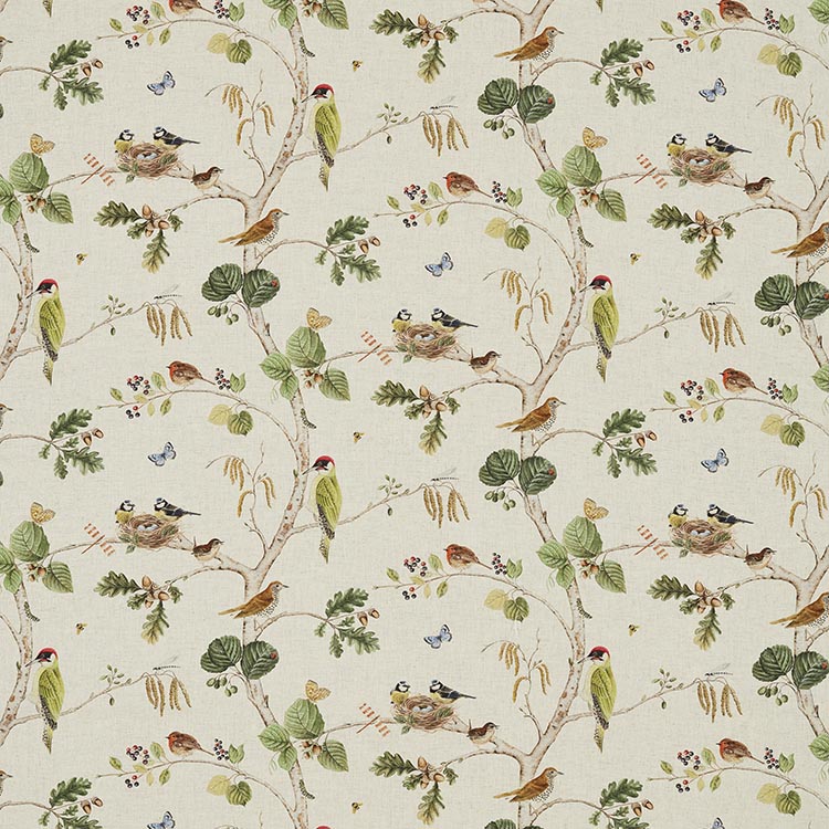 sanderson,woodland chorus,woodland walk,linen/multi,made to measure curtains,made to measure blinds,curtains online,blinds online,blackout curtains,blackout blinds,fabric shop,bespoke curtains,bespoke blinds,curtains online,blinds online,made to measure r